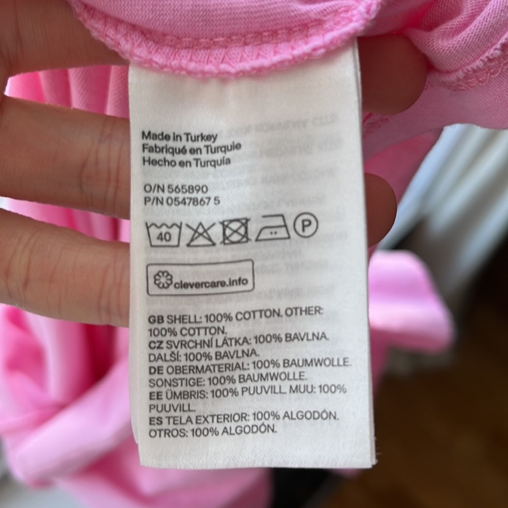 H&M Pink Top with Ruffled Sleeves SIZE XS - Picture 7 of 7